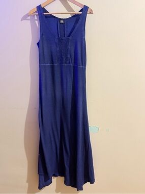 Adonna Sleeveless Royal Blue Maxi Dress